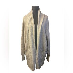 Listicle Cozy Gray Open-Front Sweater L GUC